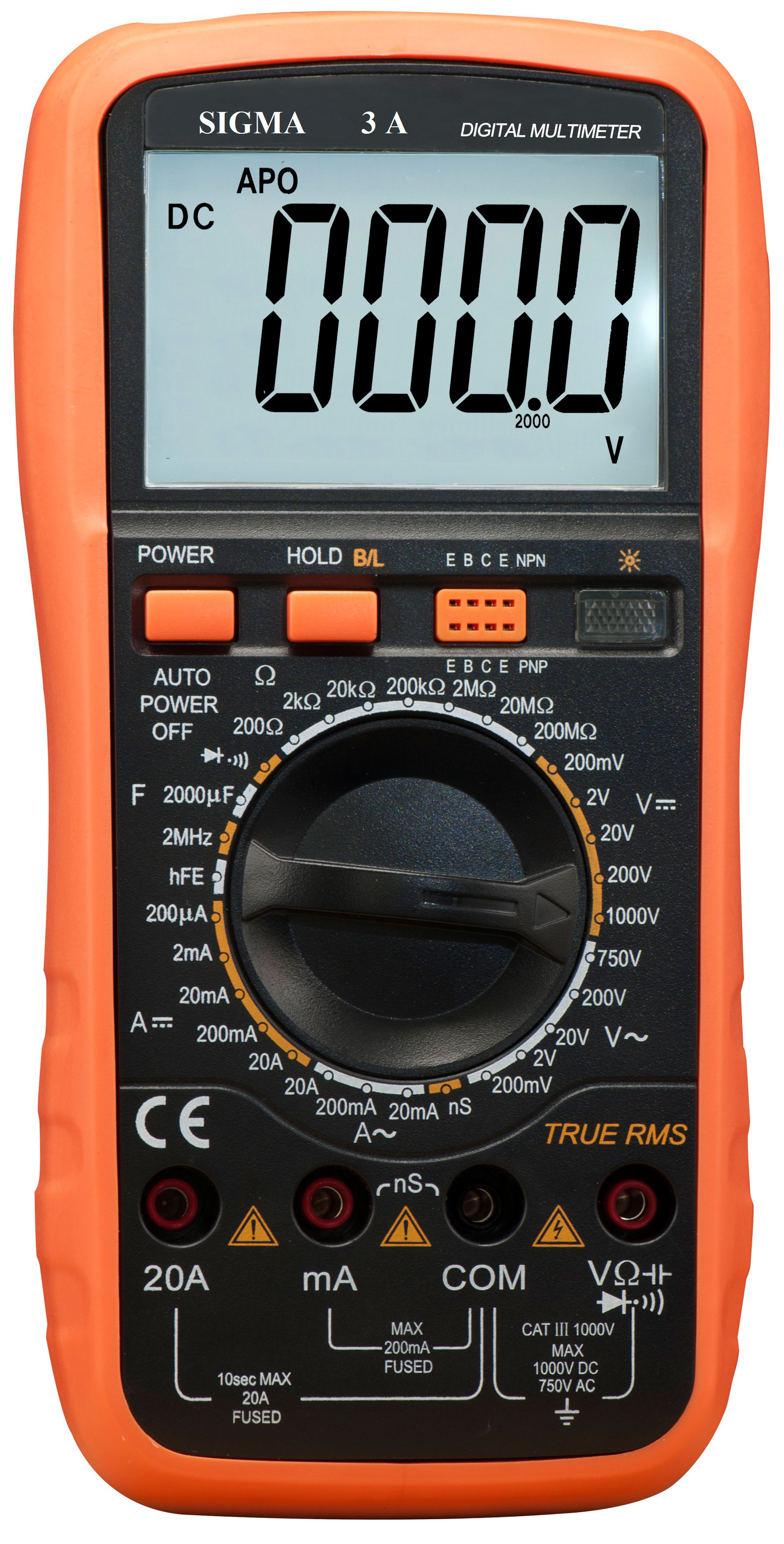 Digital Multimeter "Sigma 3A TRMS" 4 1/2 Digit With Calibration